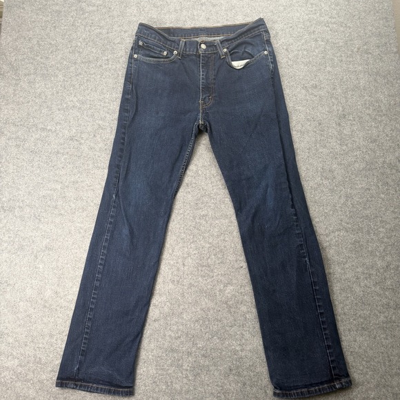 Levis Strauss Other - Levi's 514 Men's Straight Fit Jeans Dark Wash W34 L32 Denim Cotton
